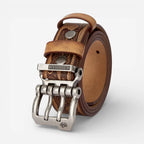 Ceinture cuir vintage homme souple avec embossage, modèle Breador