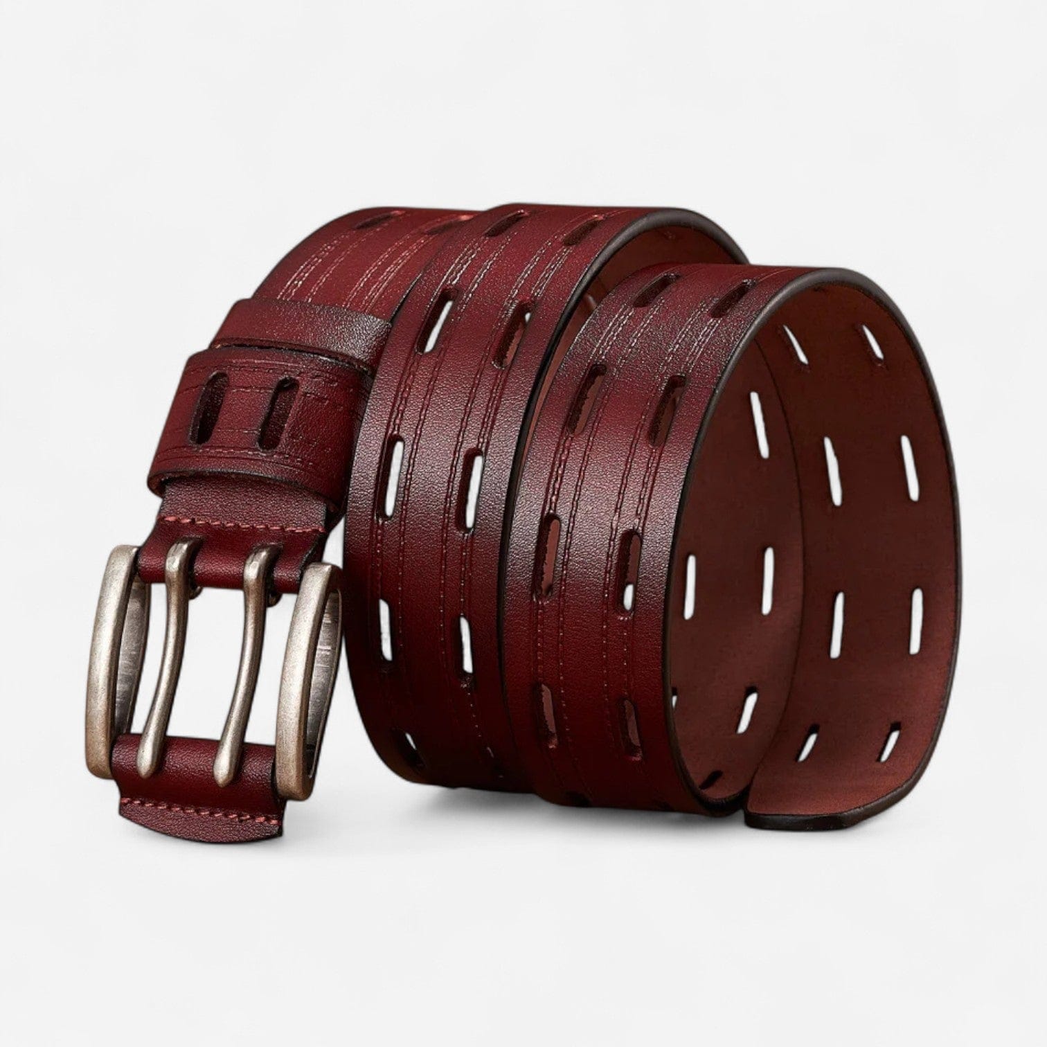 Maison de la Ceinture Marron rouge 3.8cm / 105cm Ceinture cuir homme – Edran
