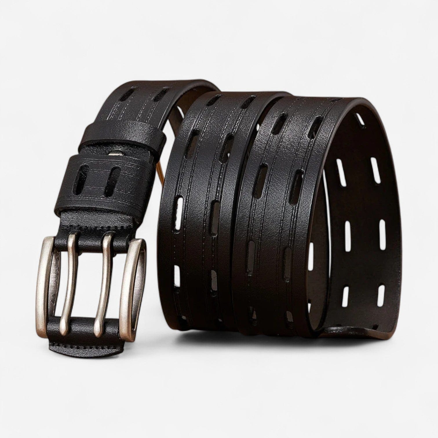 Maison de la Ceinture Noir 3.8cm / 105cm Ceinture cuir homme – Edran