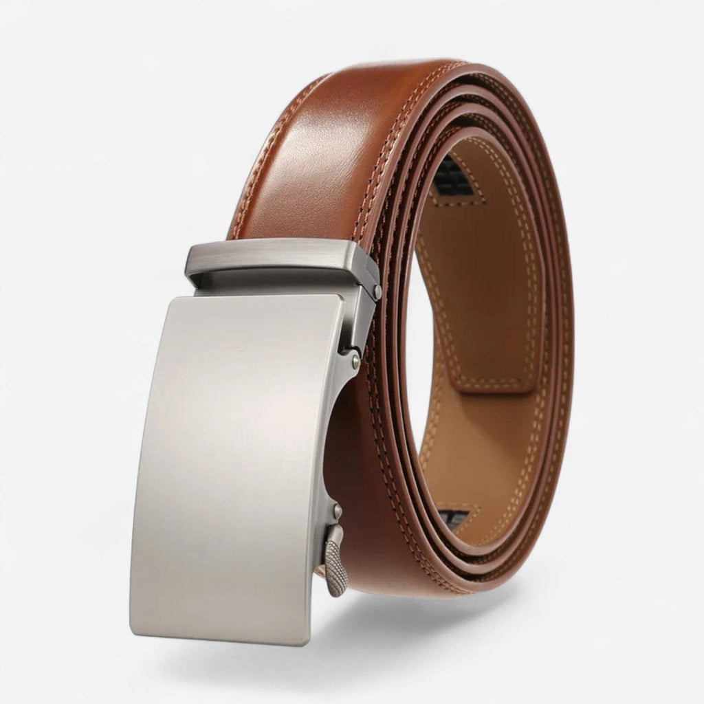 Maison de la Ceinture Marron - Argent / 110cm Ceinture cuir homme – Elrick