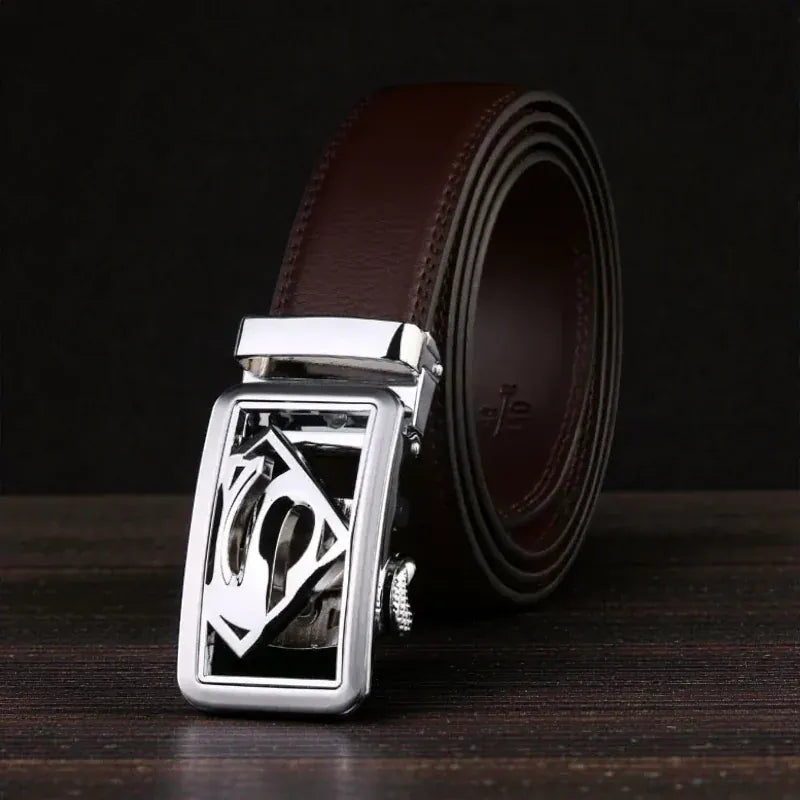 Maison de la Ceinture Marron / Argent / 110cm Ceinture cuir homme – Kryptor