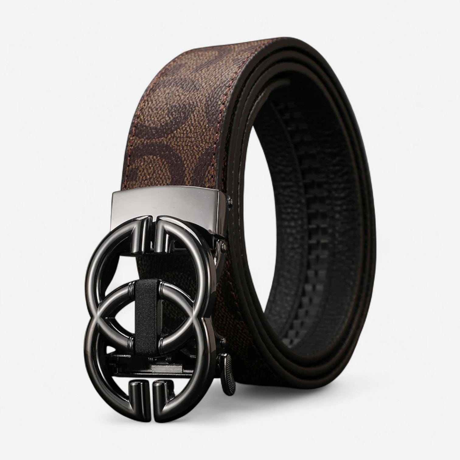 Maison de la Ceinture Café Acier / 100cm Ceinture cuir homme – Lordan