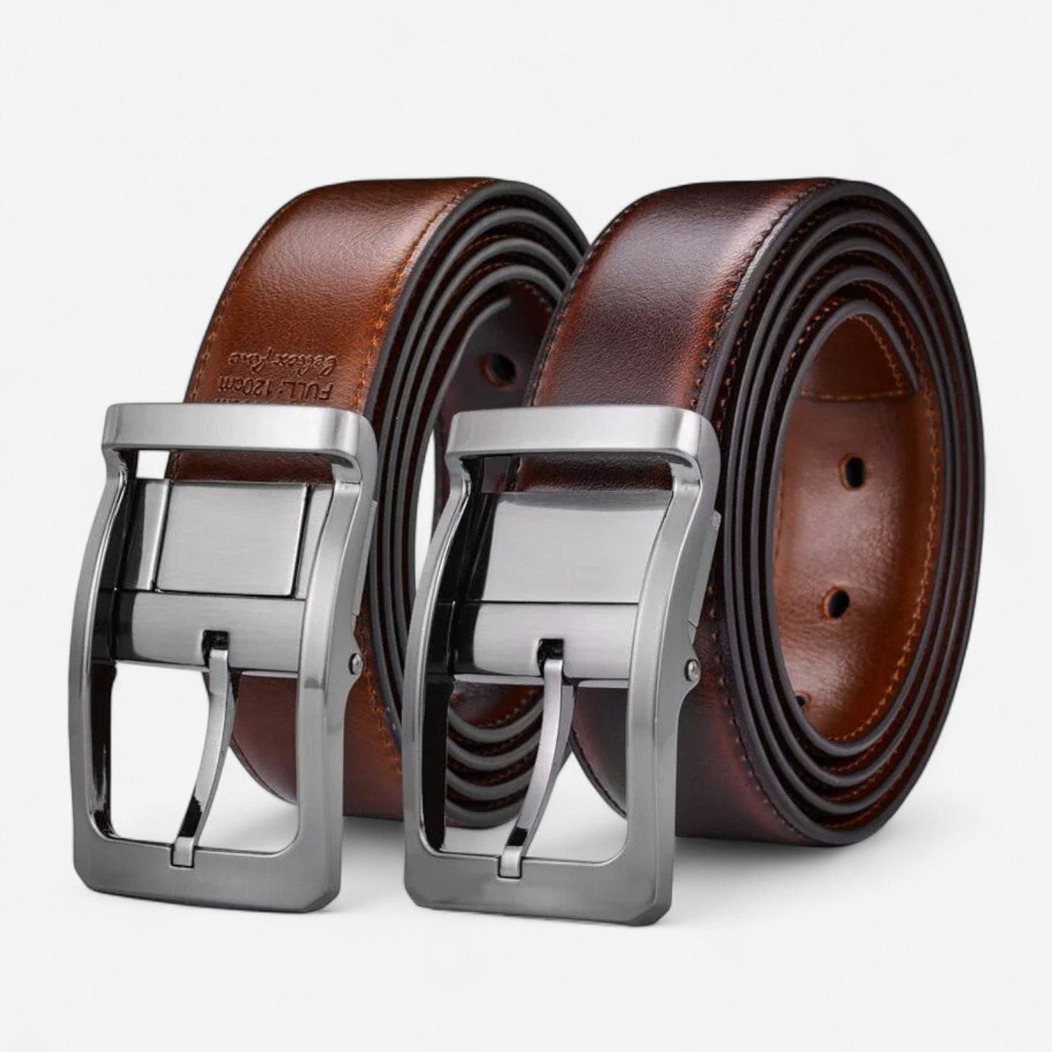 Maison de la Ceinture Cognac brun clair / 85cm Ceinture cuir homme - Valen