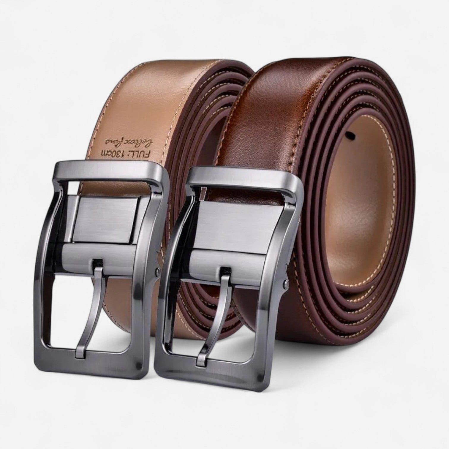 Maison de la Ceinture Kaki brun clair / 85cm Ceinture cuir homme - Valen