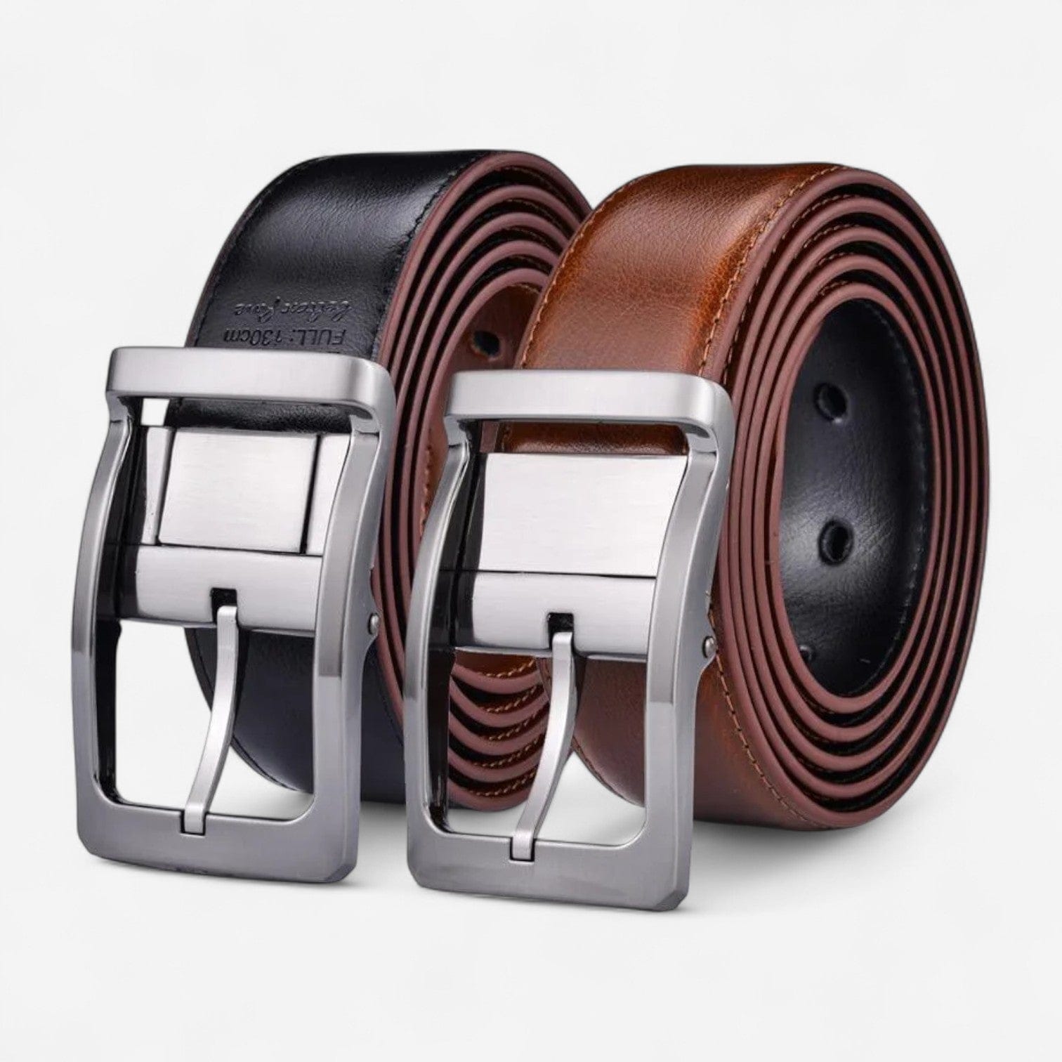 Maison de la Ceinture Noir brun clair / 85cm Ceinture cuir homme - Valen