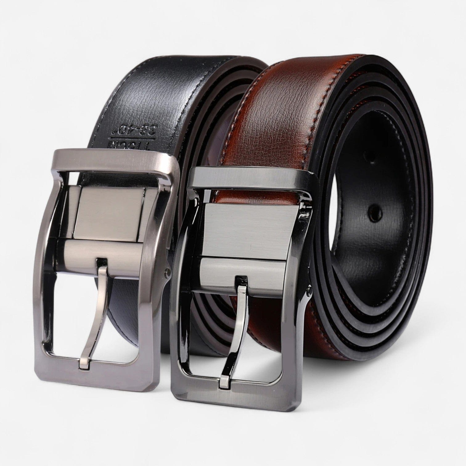 Maison de la Ceinture Noir Cognac / 85cm Ceinture cuir homme - Valen