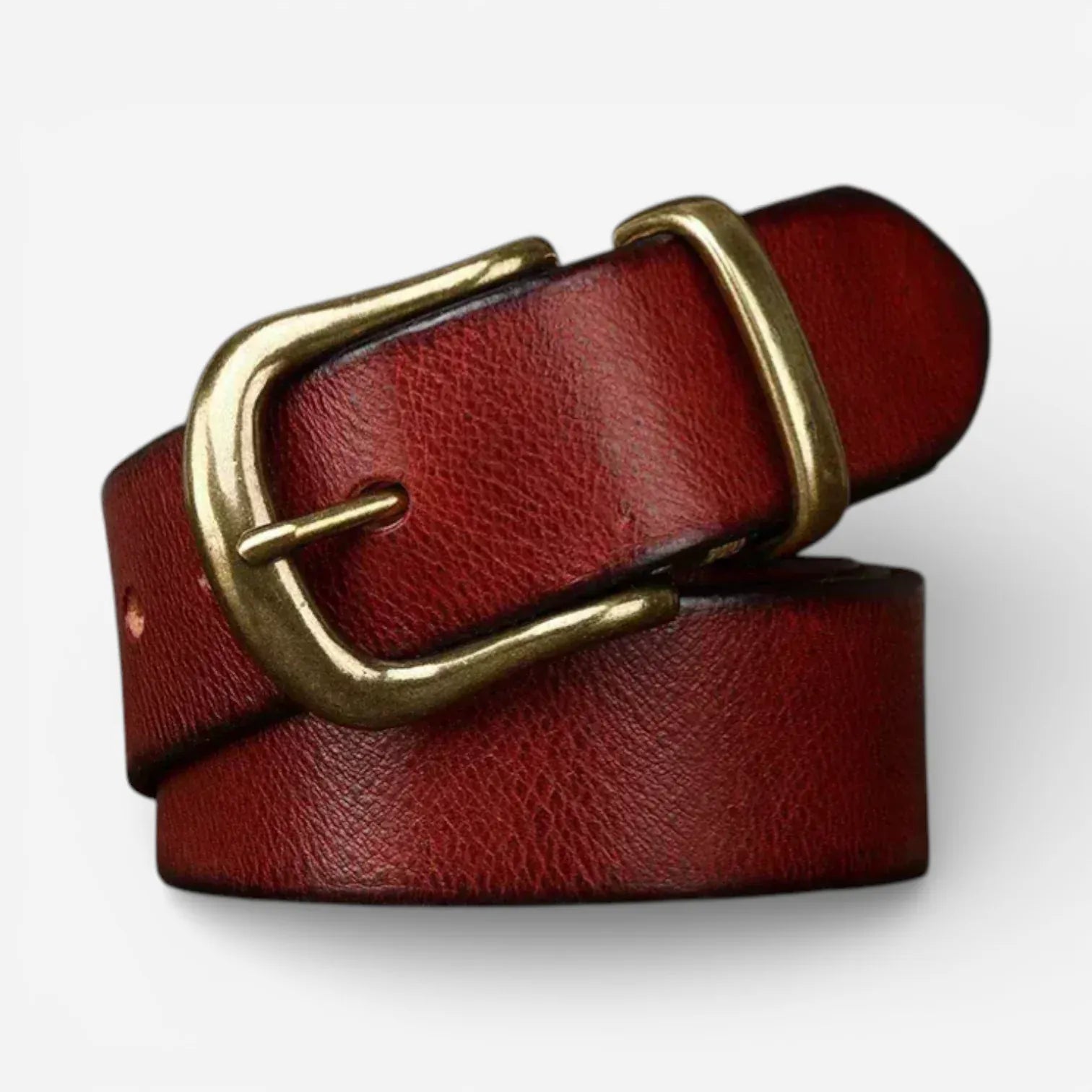 Maison de la Ceinture Marron rougeâtre / 105cm Ceinture cuir pleine fleur homme – Ravello