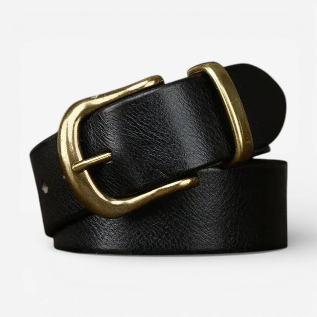 Maison de la Ceinture Noir / 105cm Ceinture cuir pleine fleur homme – Ravello