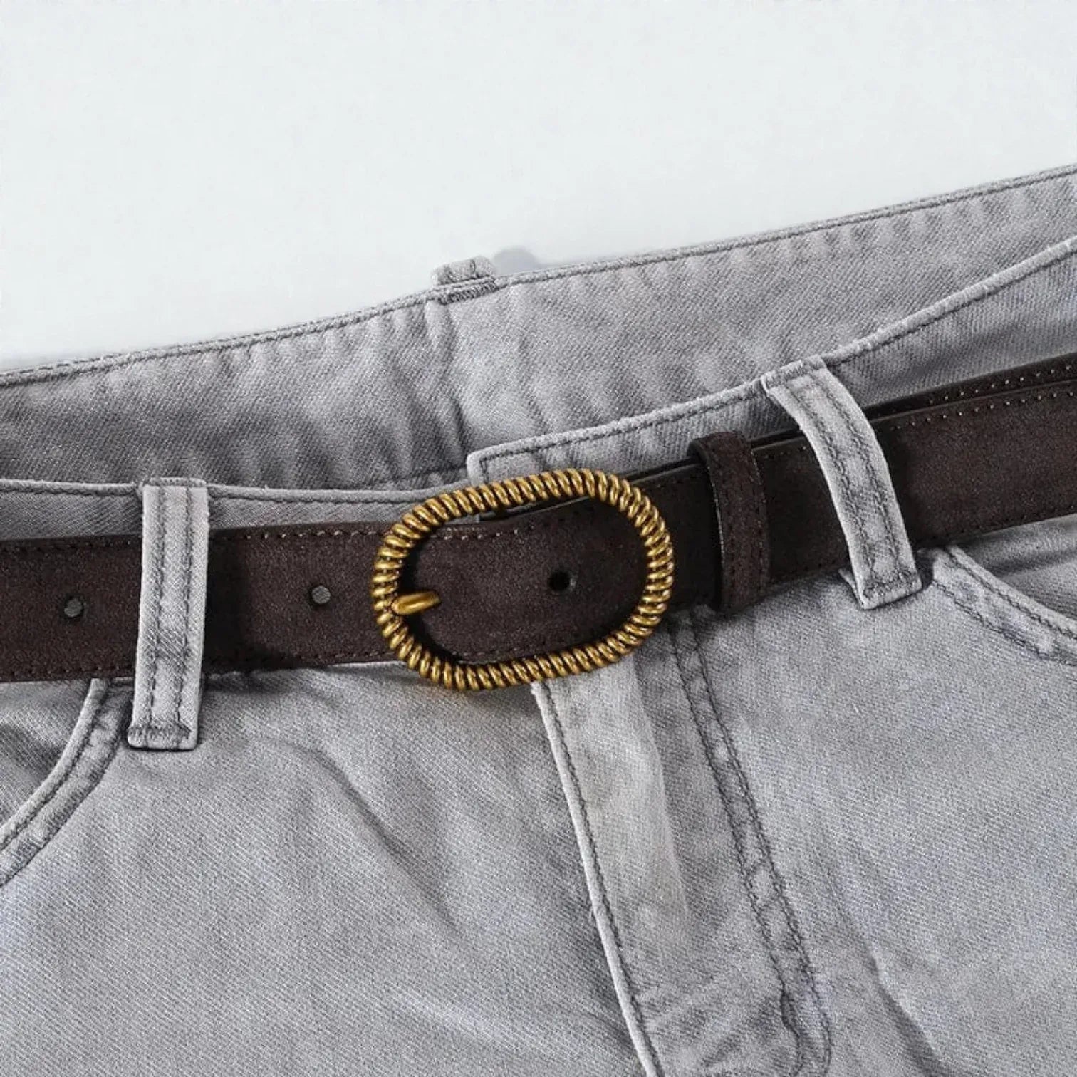 Maison de la Ceinture Ceinture cuir suédé femme – Velmora