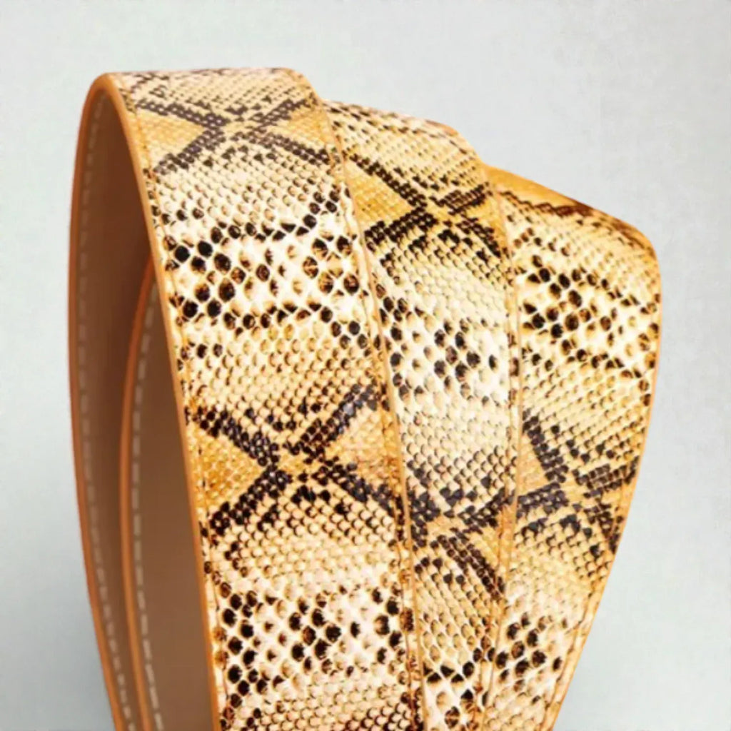 Maison de la Ceinture Ceinture cuir texturé homme – Serpentine Noctis