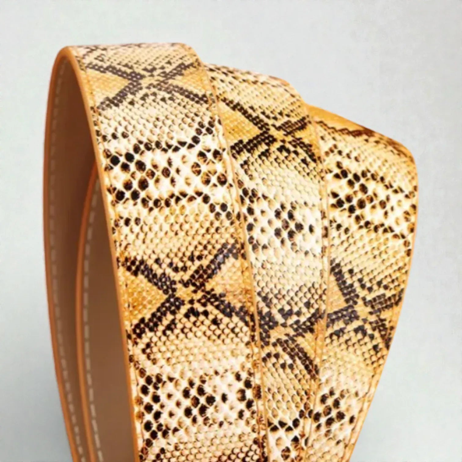 Maison de la Ceinture Ceinture cuir texturé homme – Serpentine Noctis