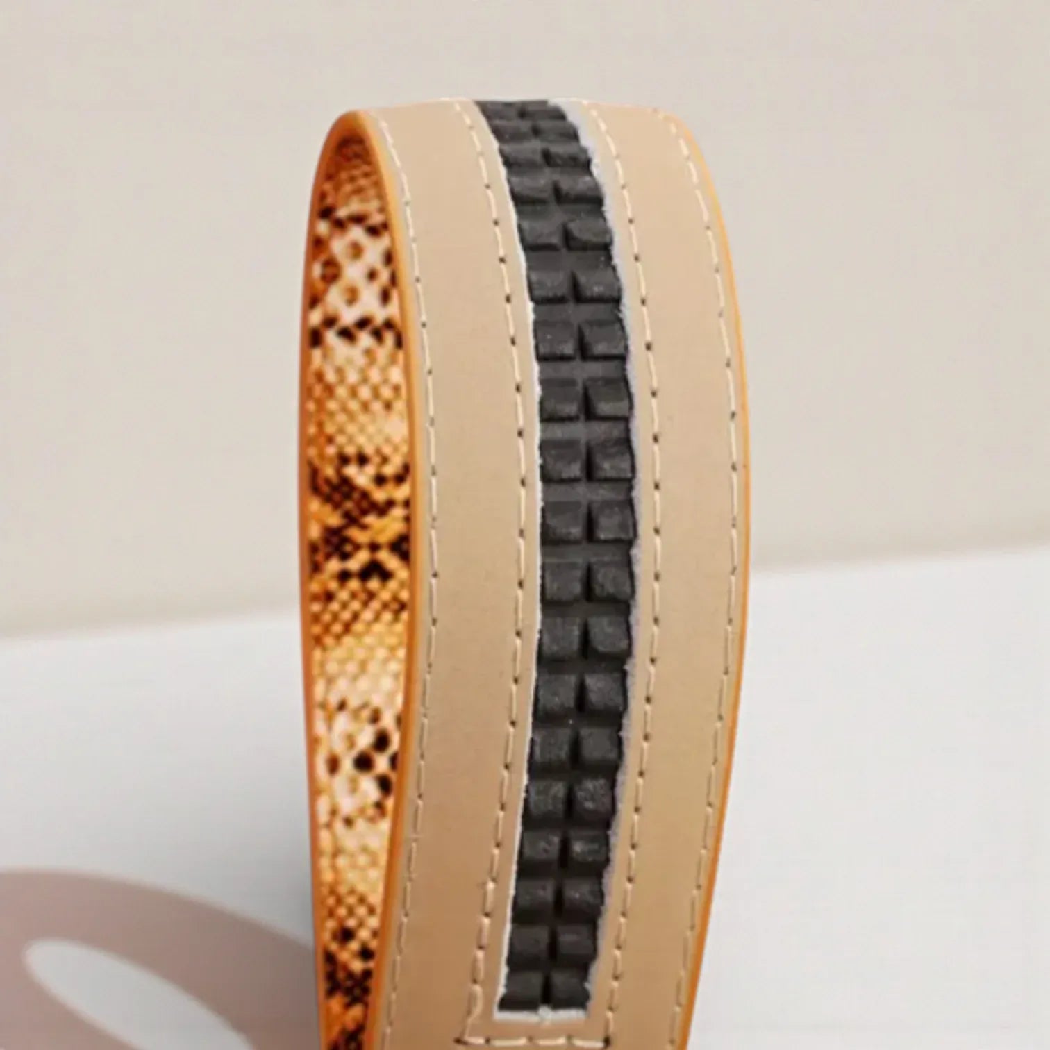 Maison de la Ceinture Ceinture cuir texturé homme – Serpentine Noctis