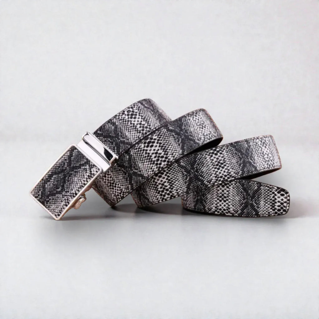 Maison de la Ceinture Ceinture cuir texturé homme – Serpentine Noctis