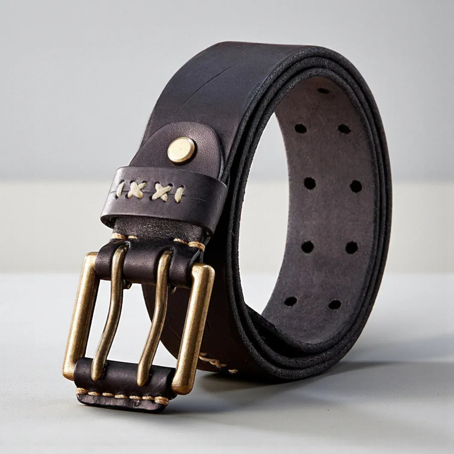 Maison de la Ceinture Ceinture cuir vintage homme – Bravor