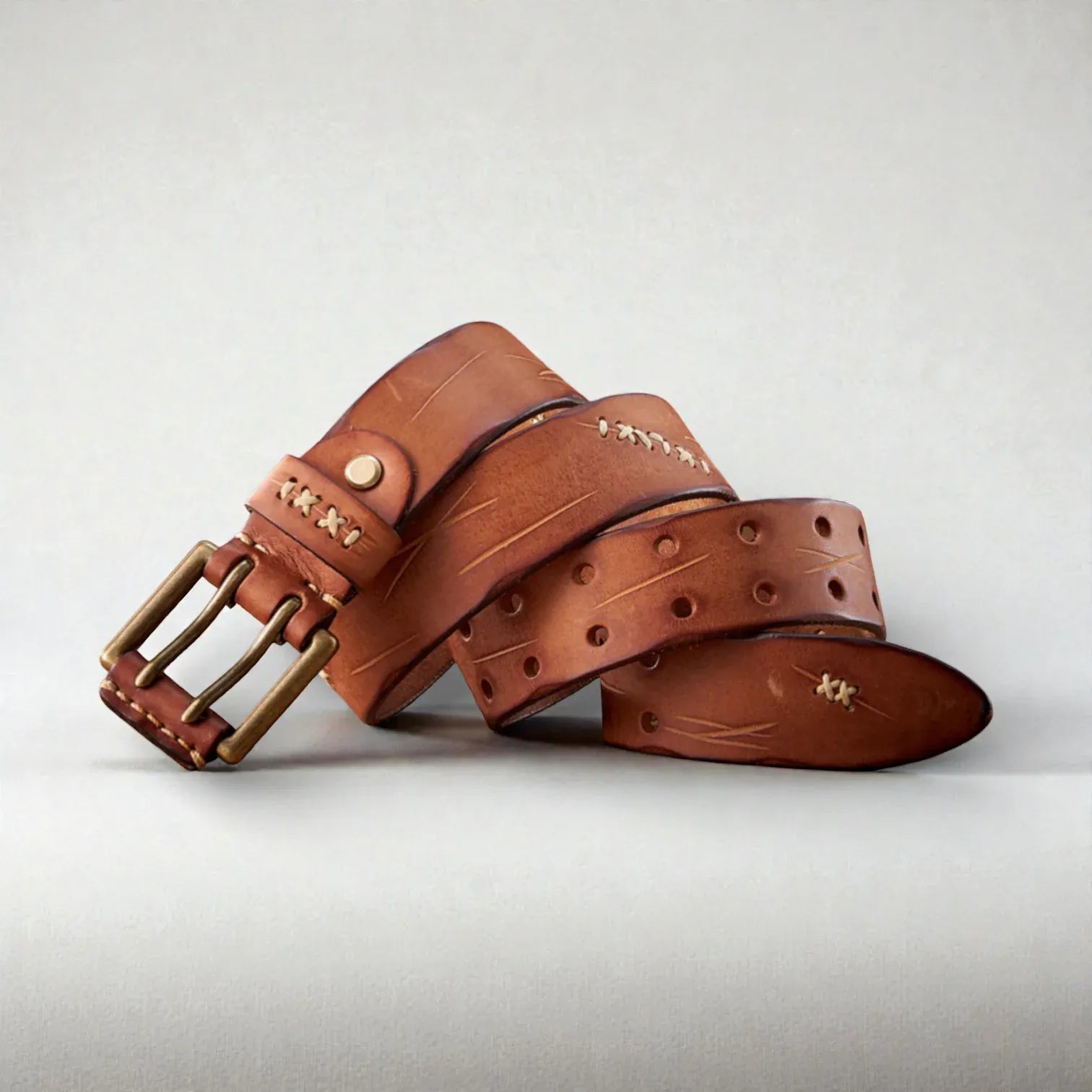 Maison de la Ceinture Ceinture cuir vintage homme – Bravor