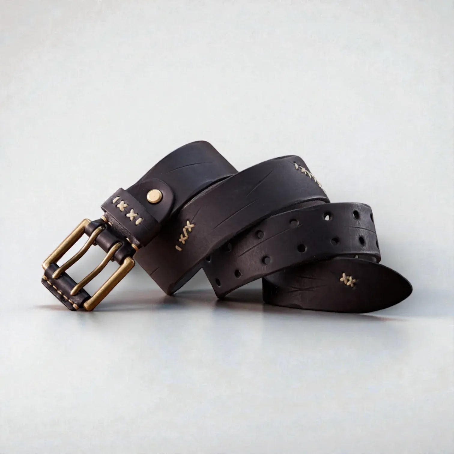 Maison de la Ceinture Ceinture cuir vintage homme – Bravor