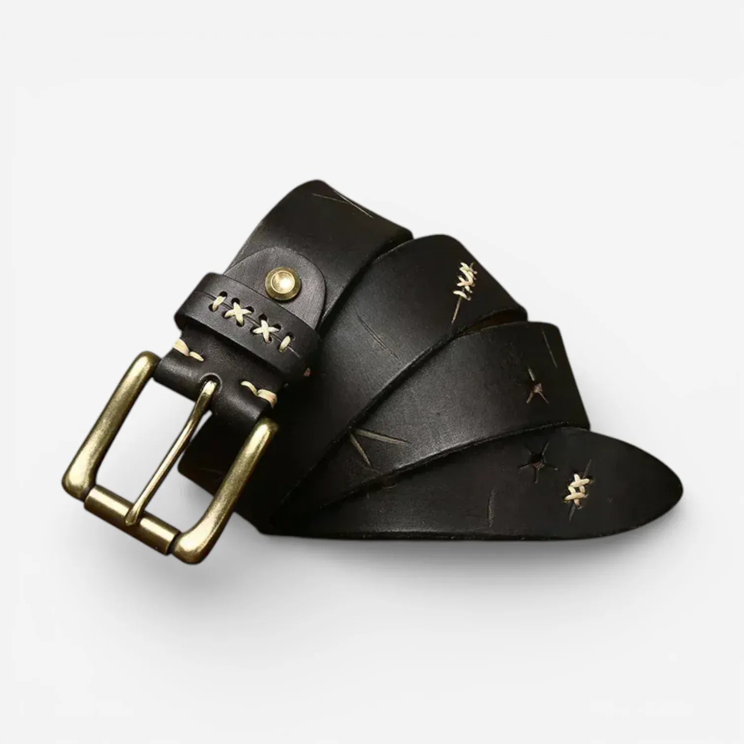 Maison de la Ceinture Noir / 105cm Ceinture cuir vintage homme – Karsen