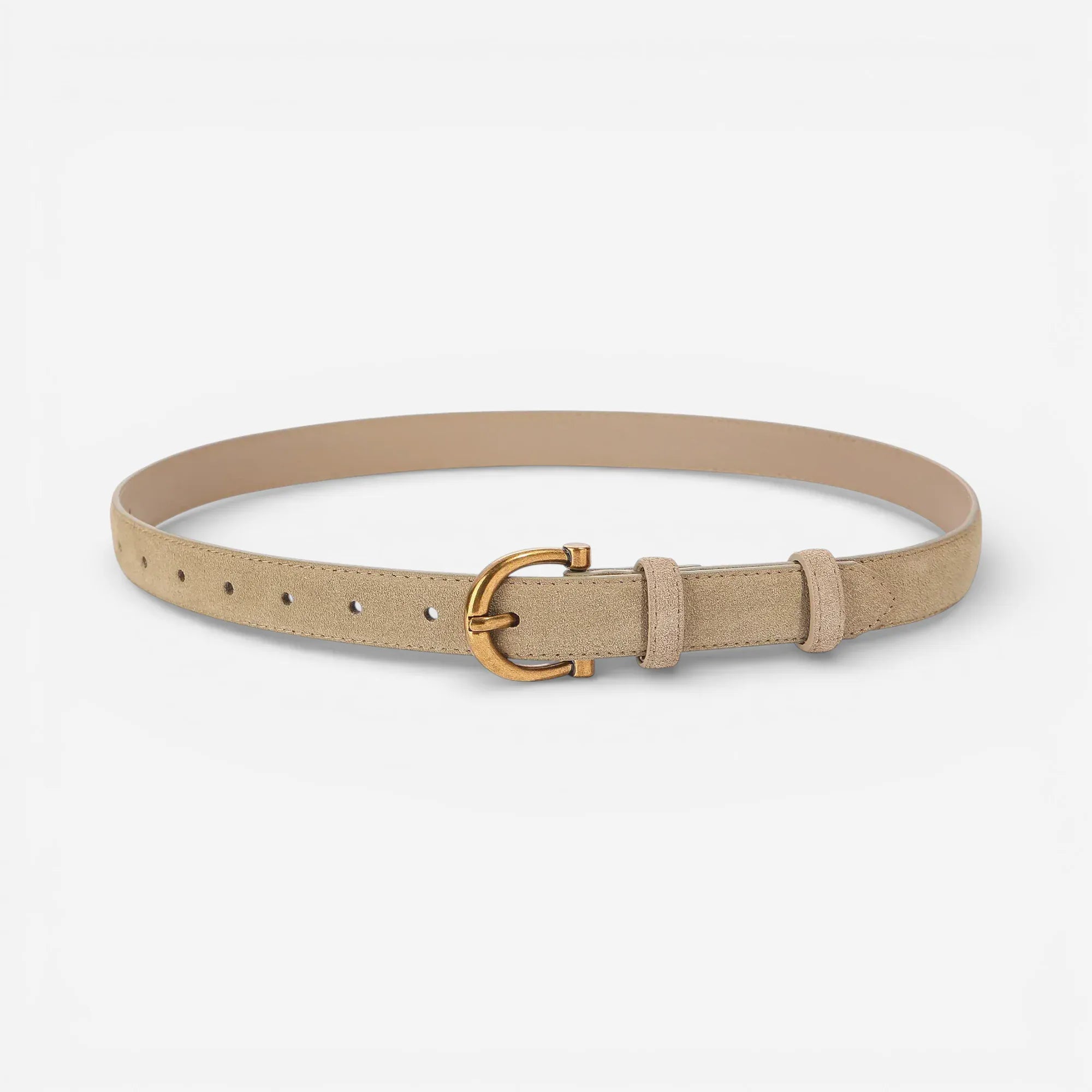 Maison de la Ceinture Beige / 100cm Ceinture en cuir suédé femme – Cendria