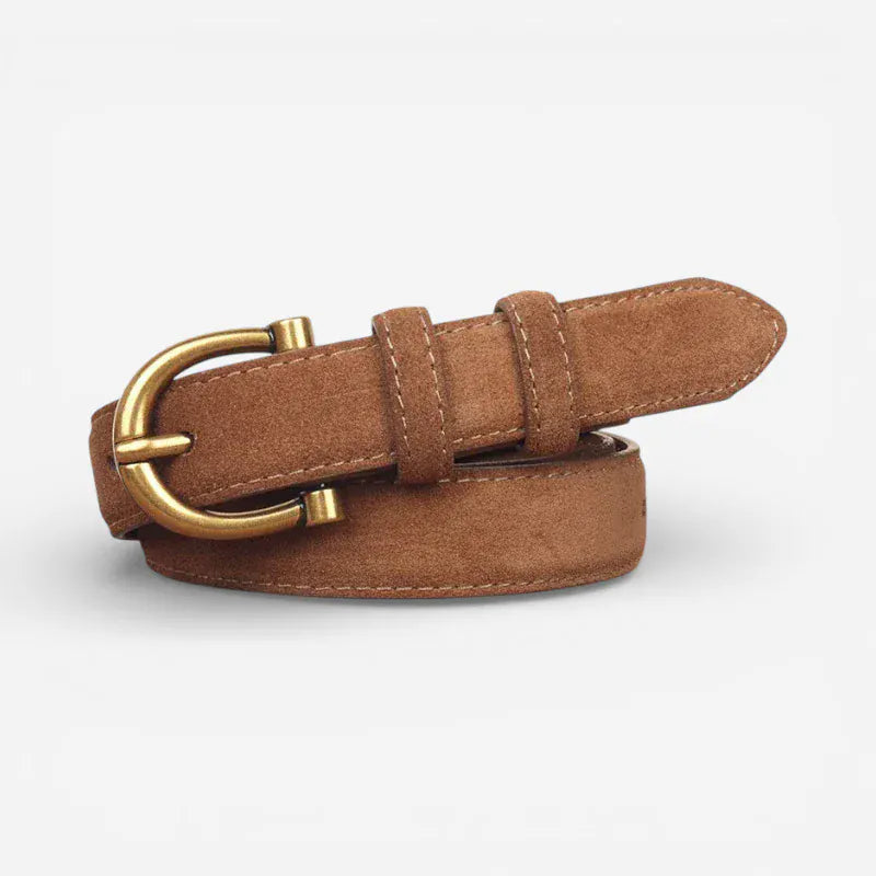 Maison de la Ceinture Ceinture en cuir suédé femme – Cendria