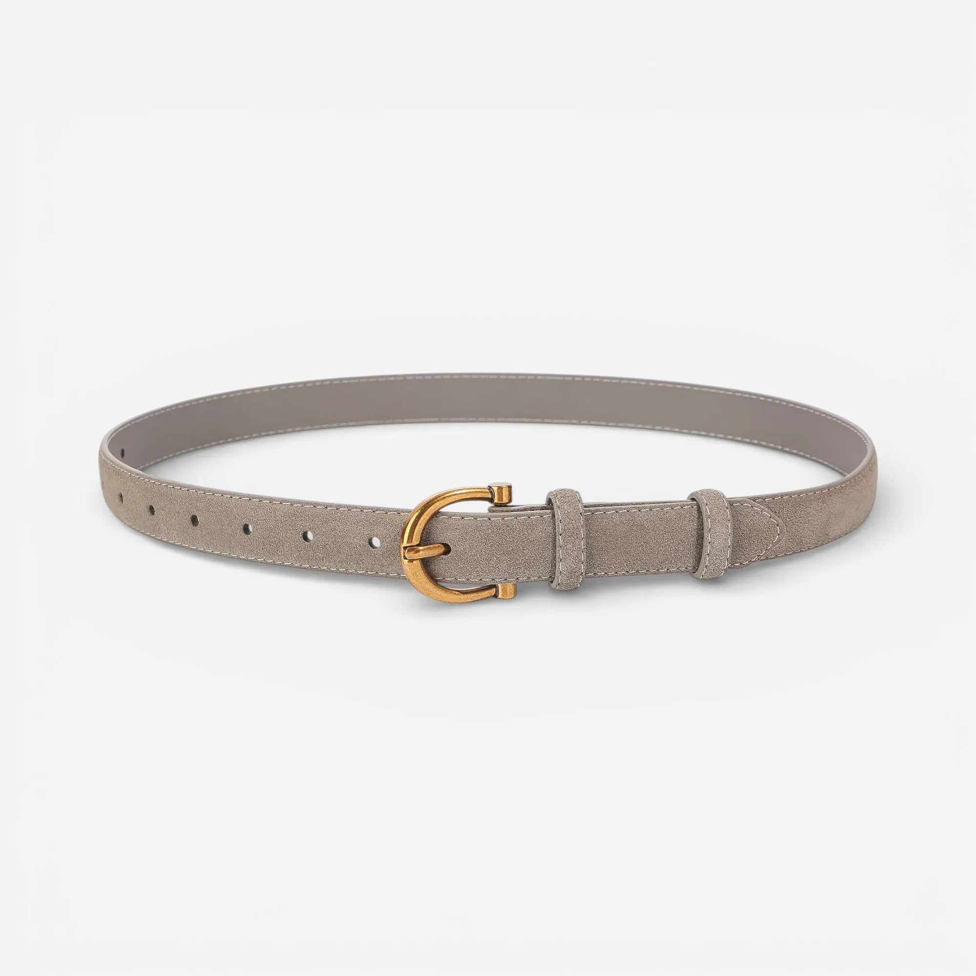 Maison de la Ceinture Gris / 100cm Ceinture en cuir suédé femme – Cendria