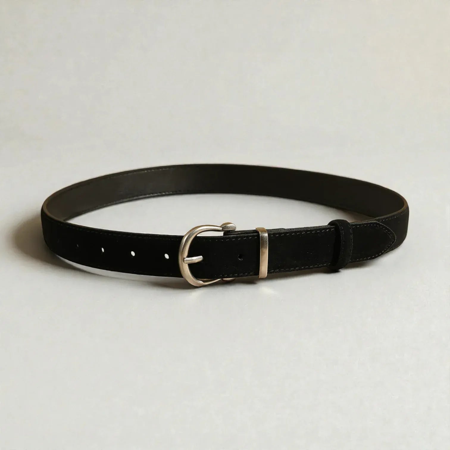 Maison de la Ceinture Noir / 100cm Ceinture en cuir suédé femme – Elvanna