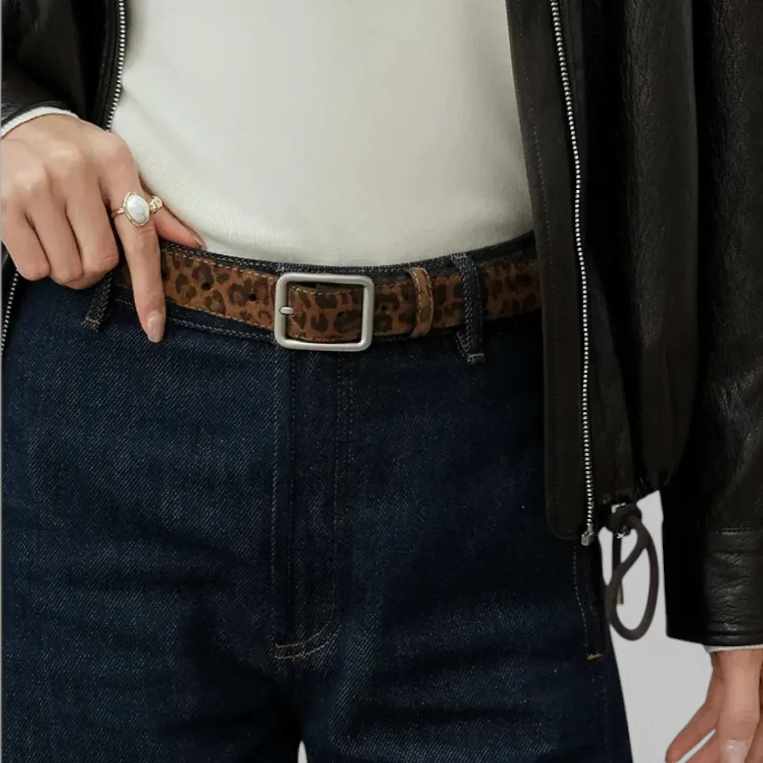 Maison de la Ceinture Ceinture en cuir suédé femme – Sorelia