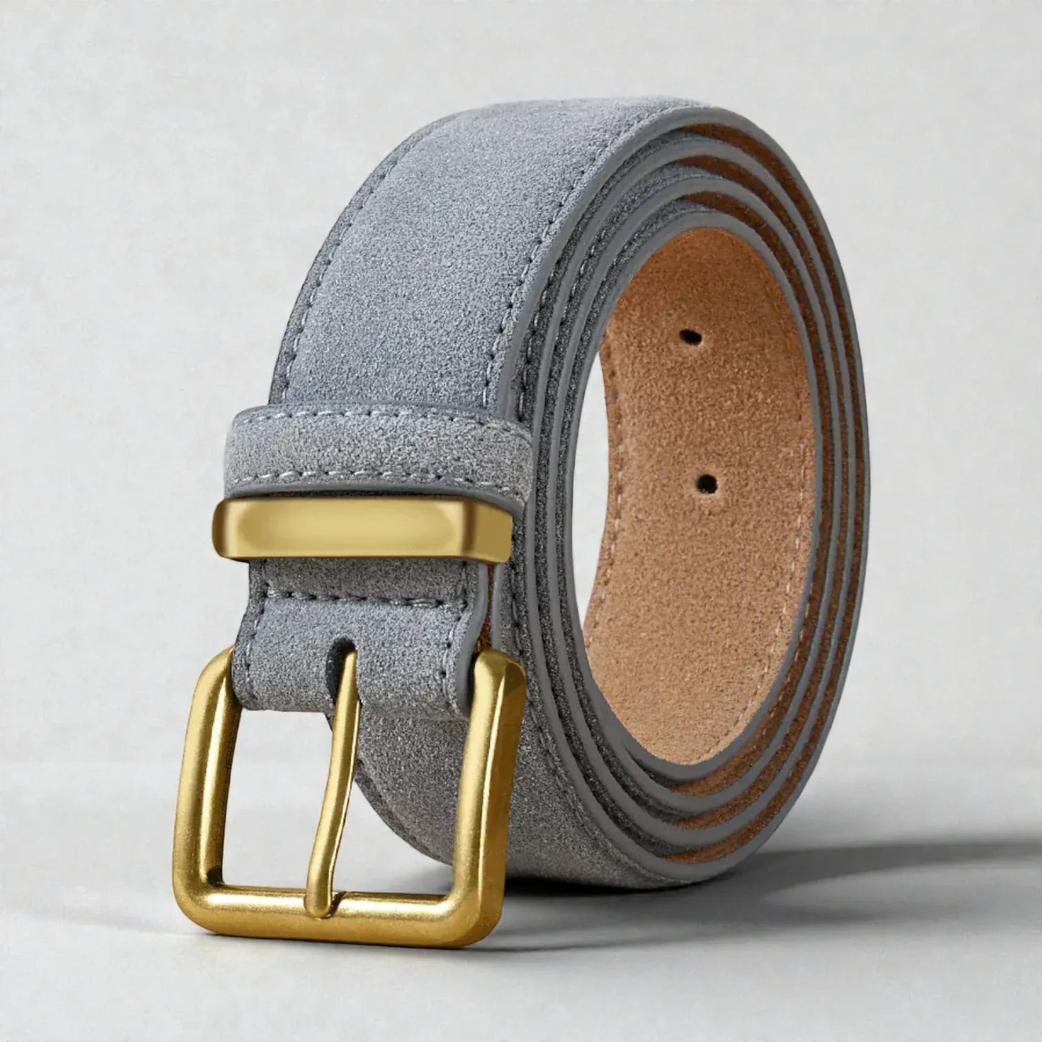 Maison de la Ceinture Gris foncé / 100cm Ceinture en cuir suédé femme – Velsa