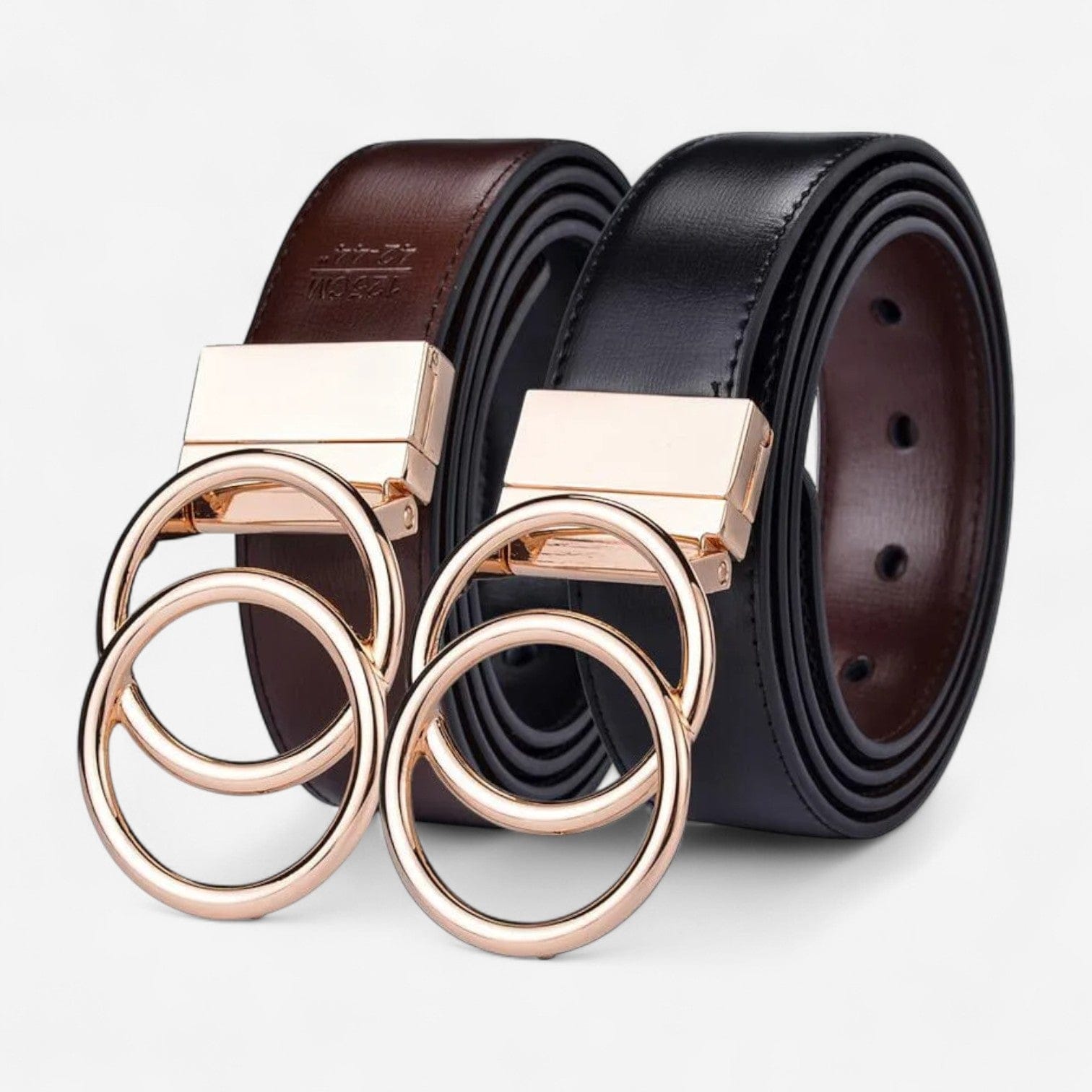 Maison de la Ceinture Noir - Café / 70cm Ceinture femme réversible – Liorah