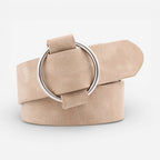 Ceinture femme simili cuir avec boucle ronde – Virelia