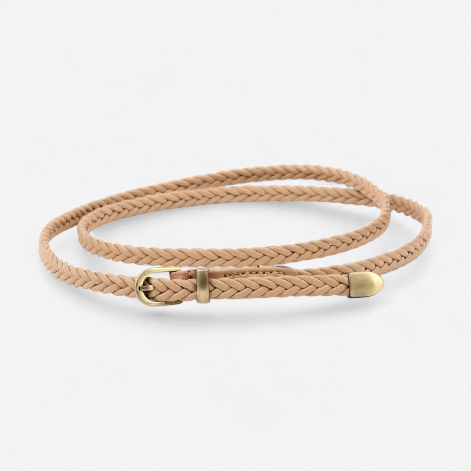 Maison de la Ceinture Beige / 99cm Ceinture fine femme – Aveline