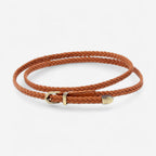 Ceinture tressée fine femme en simili cuir et boucle dorée, modèle Aveline