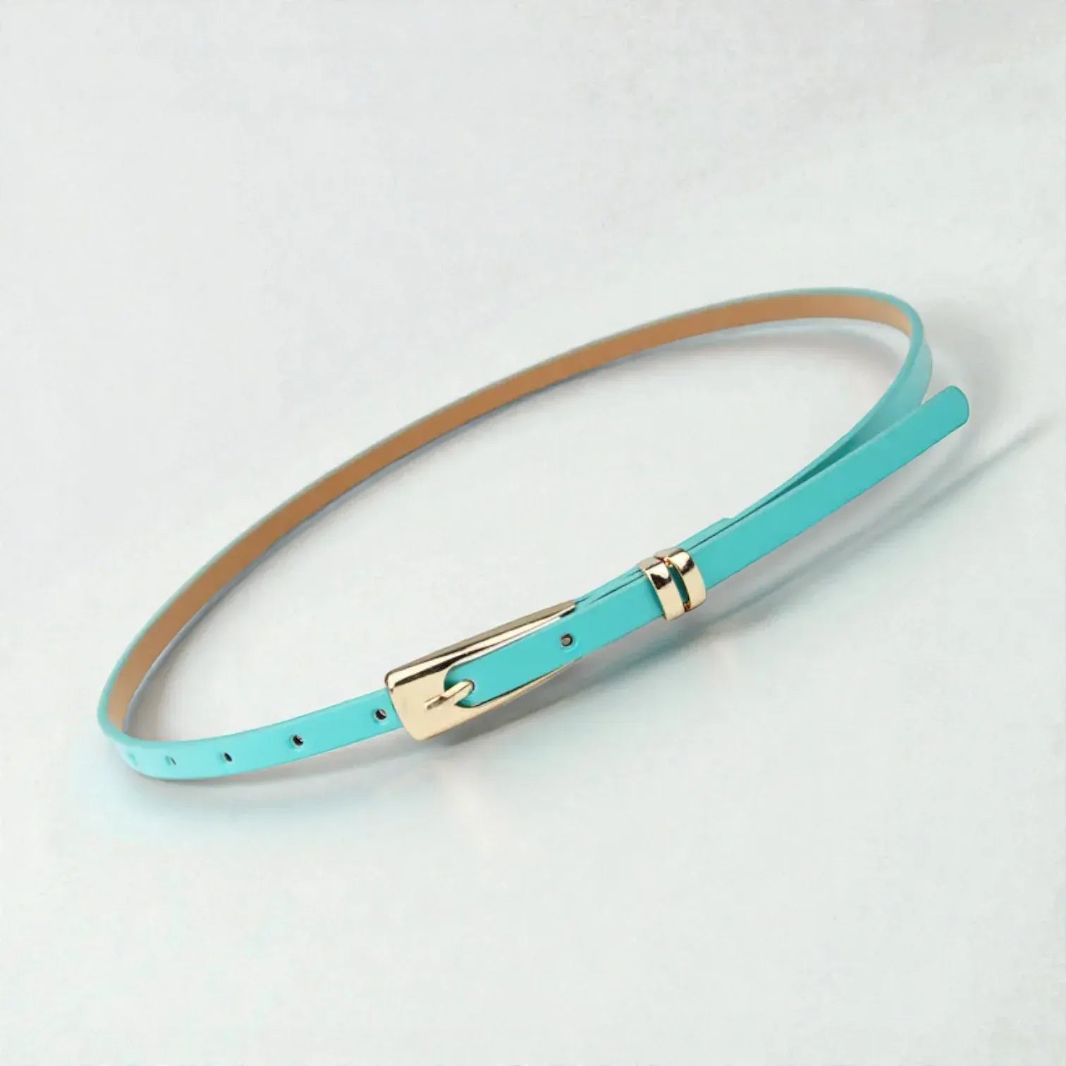 Maison de la Ceinture Bleu turquoise / 105cm Ceinture fine femme – Lioréa