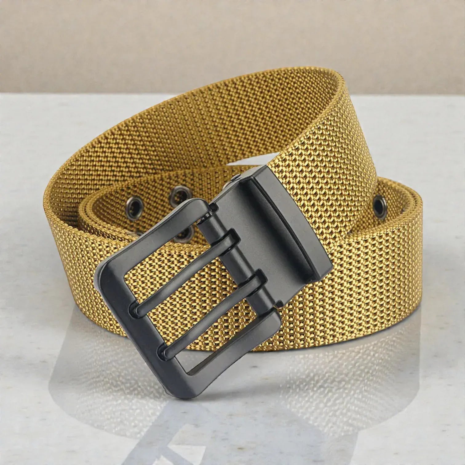 Maison de la Ceinture Kaki clair / 105cm Ceinture homme toile – Antes