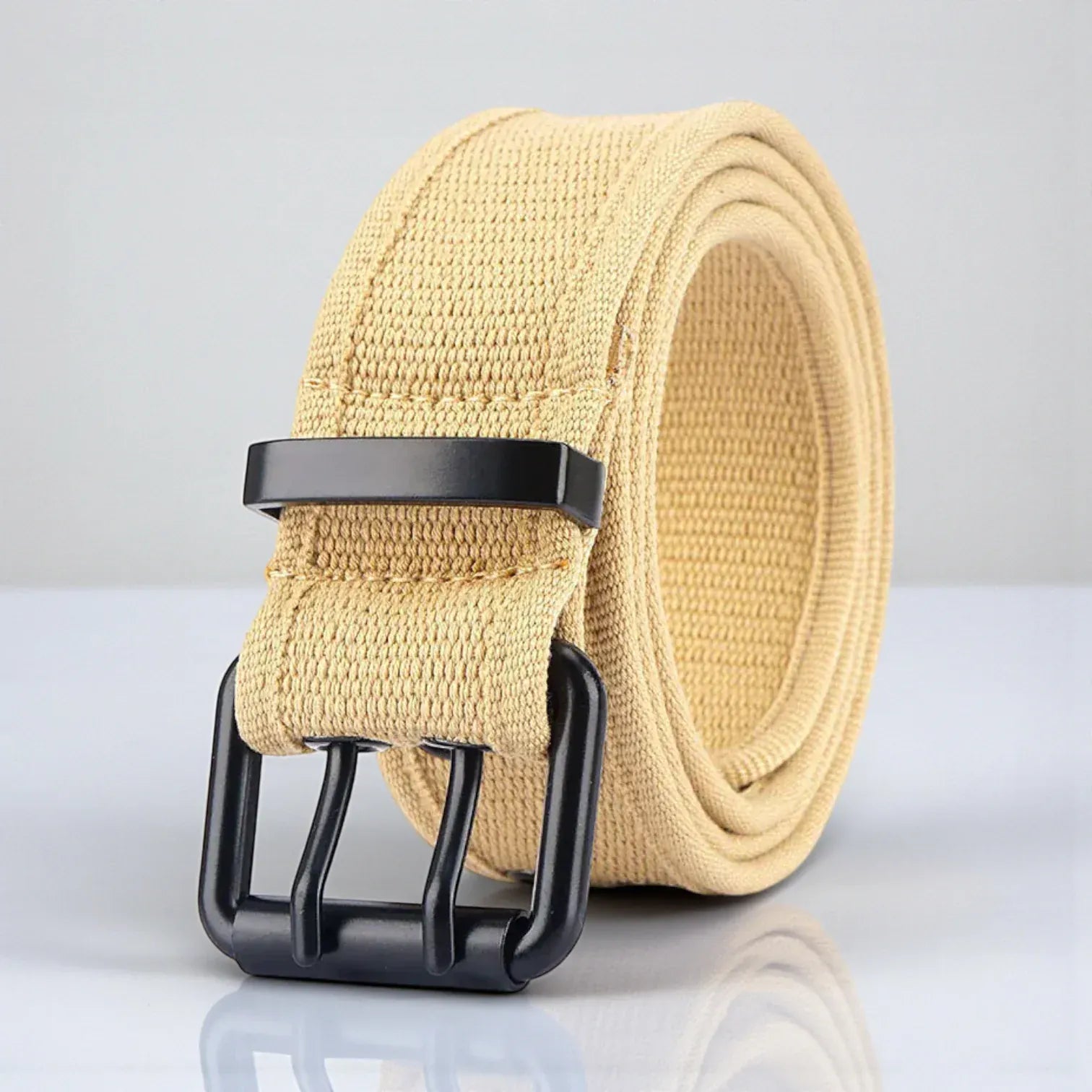 Maison de la Ceinture Beige / 110cm Ceinture homme toile - Bravik