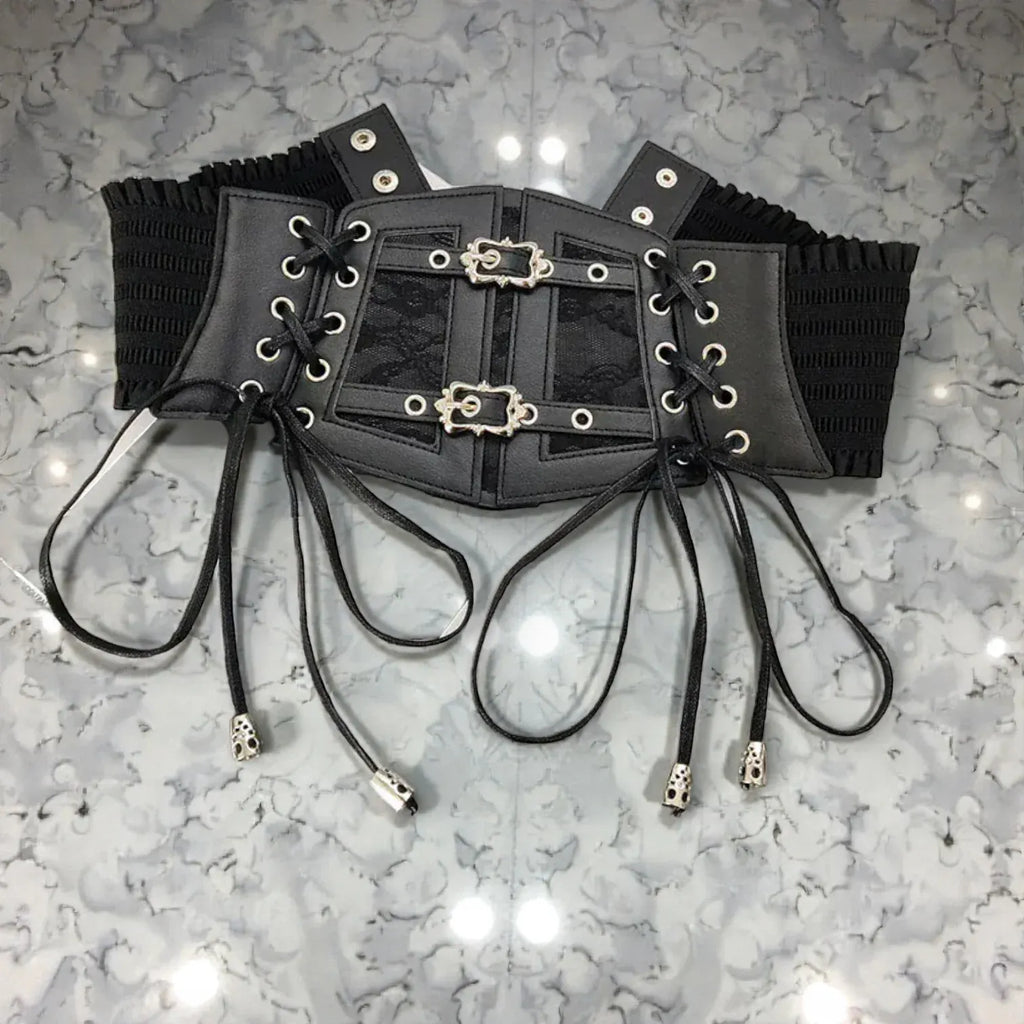 Maison de la Ceinture Noir / Taille unique Ceinture large femme - Noctelya