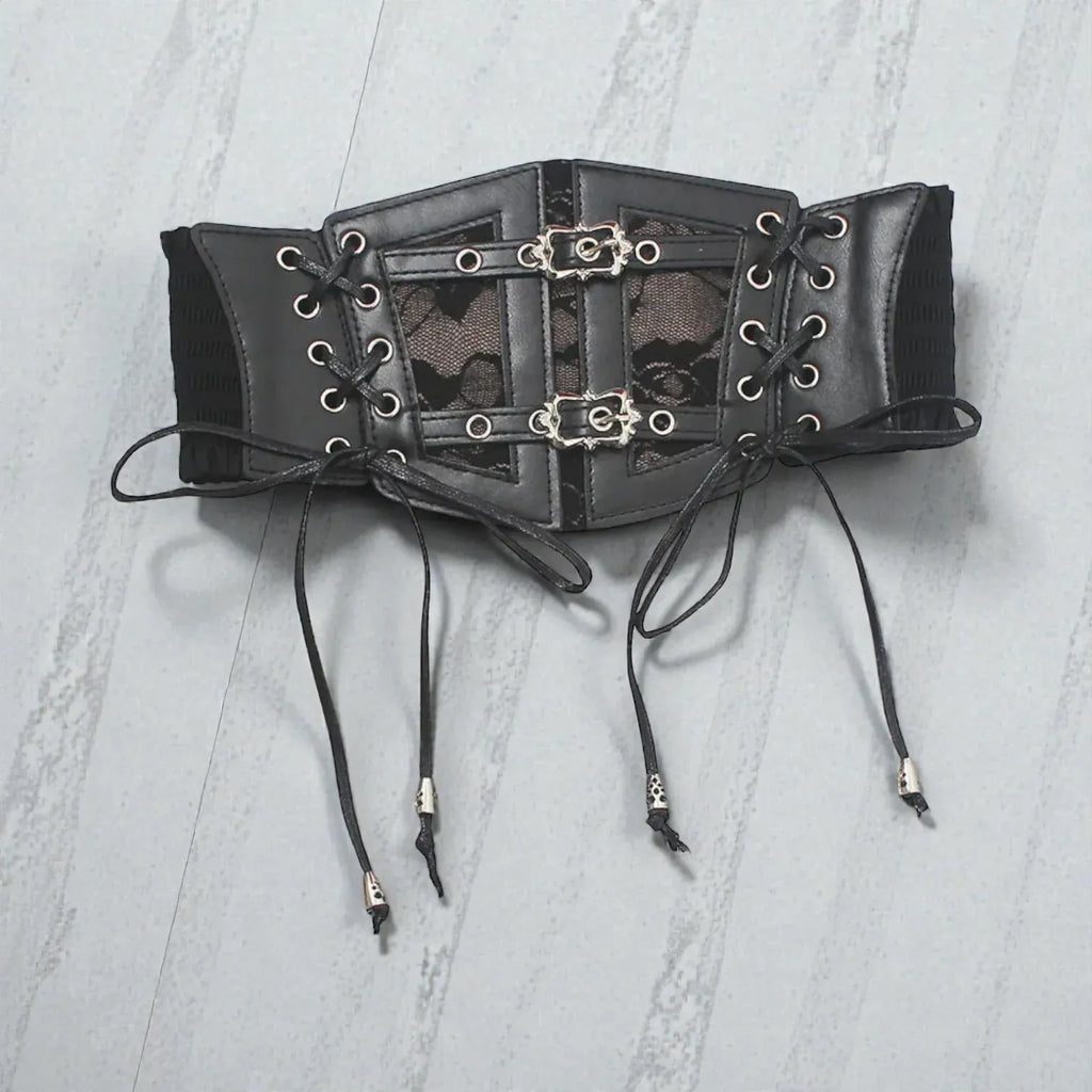 Maison de la Ceinture Noir / Taille unique Ceinture large femme - Noctelya