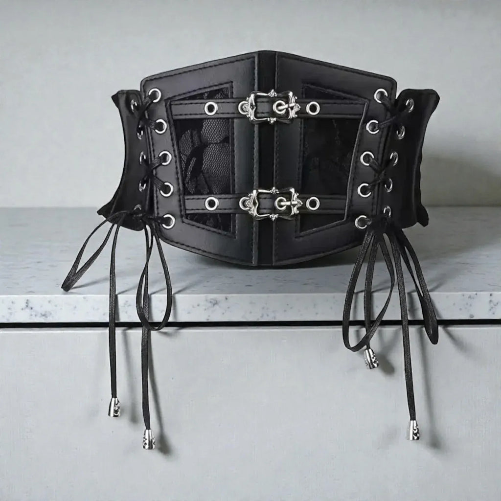 Maison de la Ceinture Noir / Taille unique Ceinture large femme - Noctelya