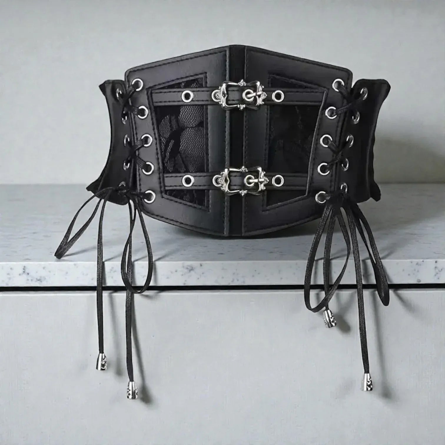 Maison de la Ceinture Noir / Taille unique Ceinture large femme - Noctelya