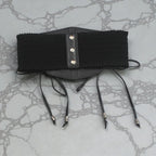 Maison de la Ceinture Noir / Taille unique Ceinture large femme - Noctelya