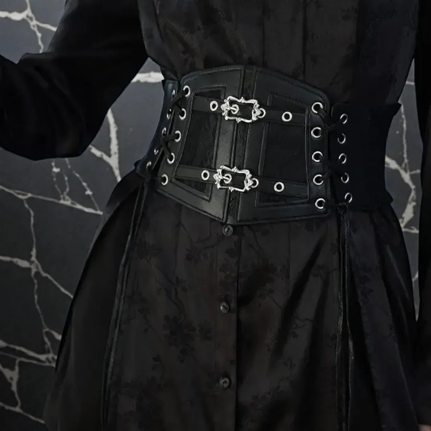 Maison de la Ceinture Noir / Taille unique Ceinture large femme - Noctelya