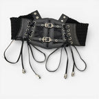 Ceinture femme corset simili-cuir ajustement élastique - Noctelya