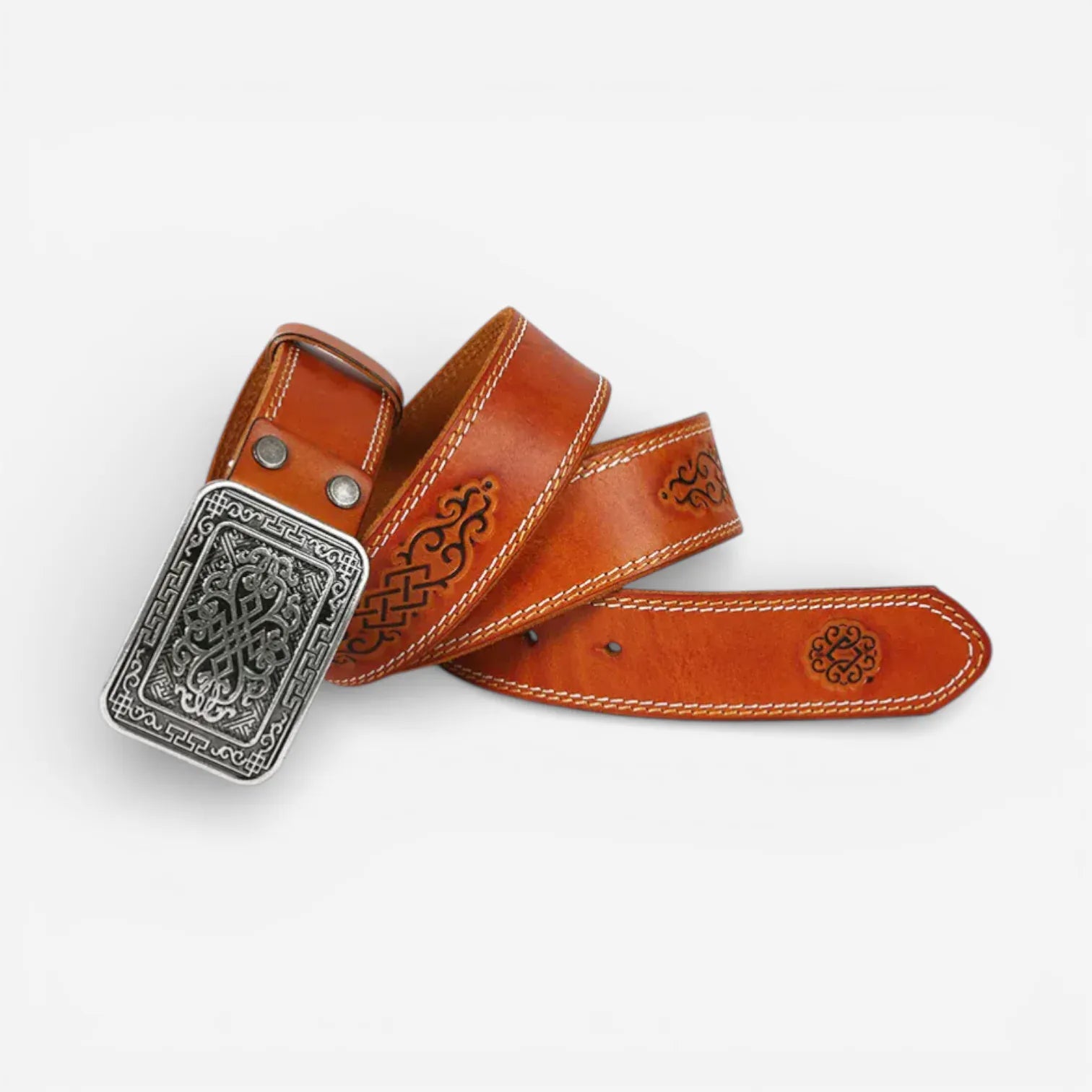 Maison de la Ceinture Cognac / 105cm Ceinture luxe homme - Virellan