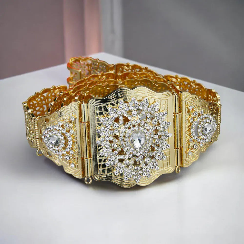 Maison de la Ceinture Blanc / Taille unique Ceinture marocaine femme – Azurya