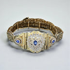 Maison de la Ceinture Bleu / Taille unique Ceinture marocaine femme – Azurya