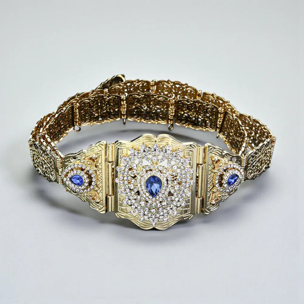 Maison de la Ceinture Bleu / Taille unique Ceinture marocaine femme – Azurya