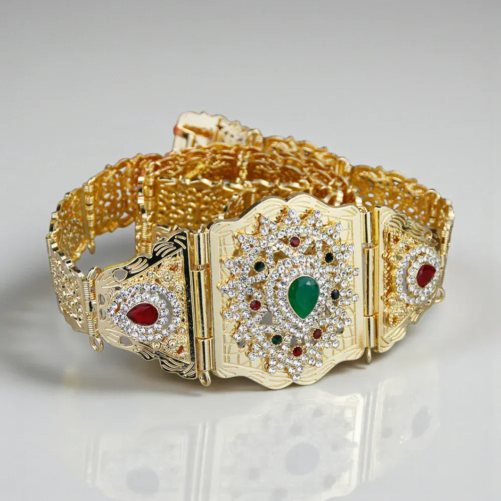 Maison de la Ceinture Vert / Taille unique Ceinture marocaine femme – Azurya