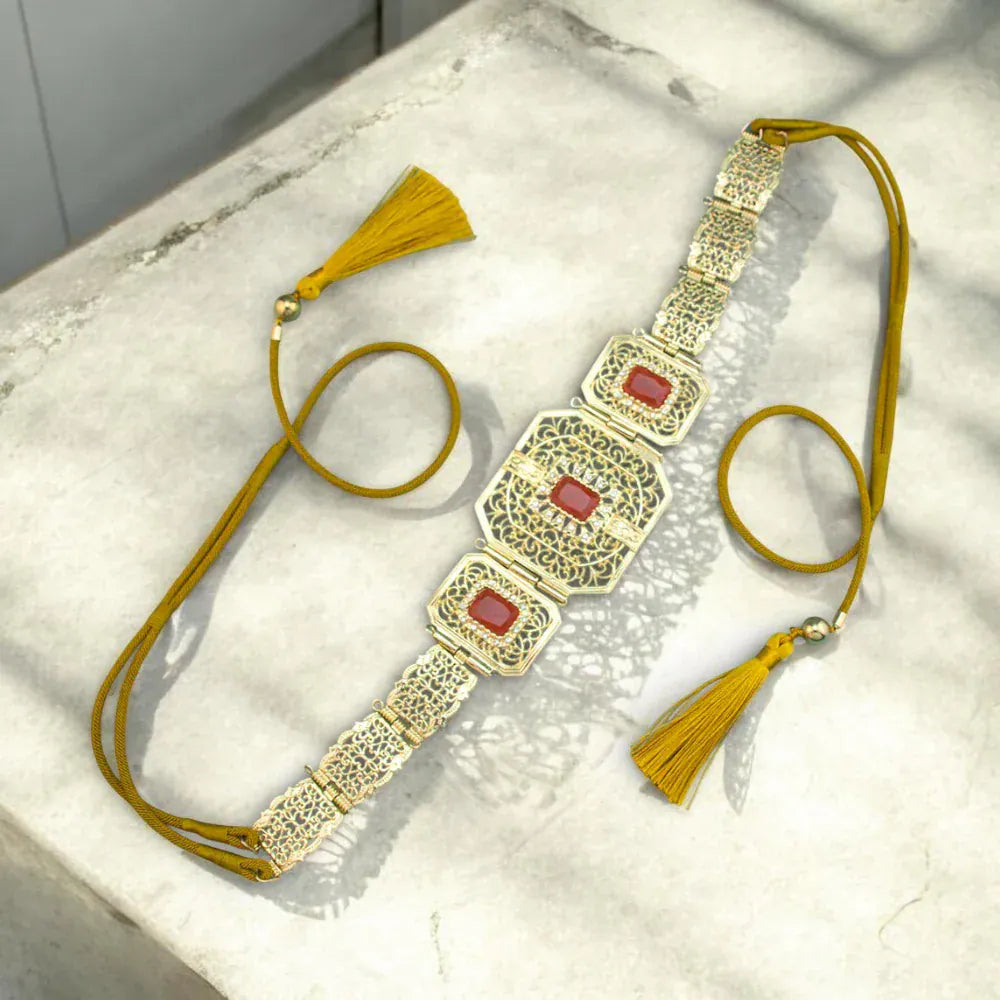 Maison de la Ceinture Jaune / Taille unique Ceinture marocaine femme – Emeraldya