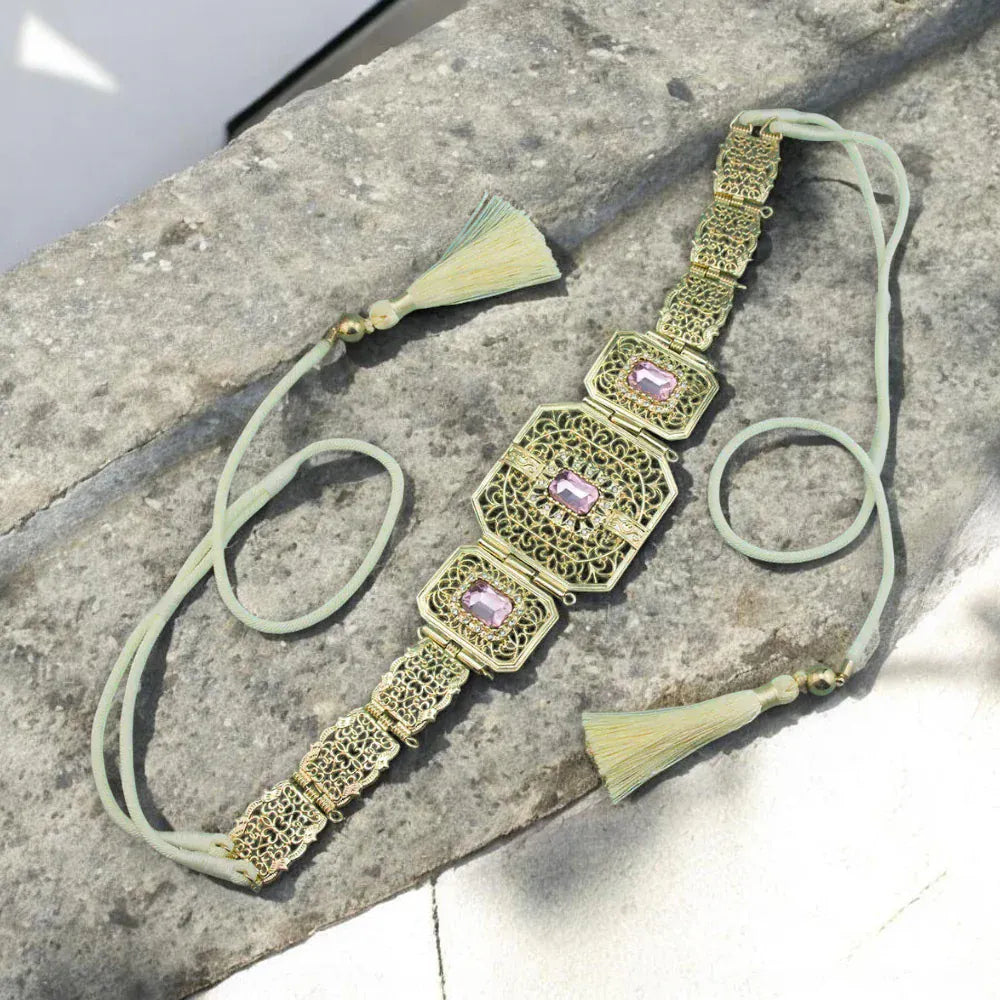 Maison de la Ceinture Rose / Taille unique Ceinture marocaine femme – Emeraldya