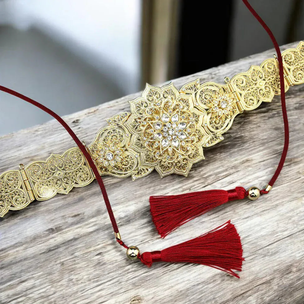 Maison de la Ceinture Rouge / Taille unique Ceinture marocaine femme - Zahira