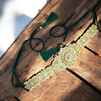 Maison de la Ceinture Vert / Taille unique Ceinture marocaine femme - Zahira